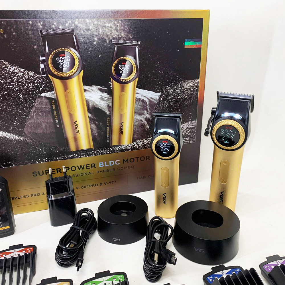 Хороший бездротовий тример VGR 2 в 1 V-001 V-977 GOLD, Тример для складної стрижки волосся EJ-96 Івано-Франківськ - фото 7