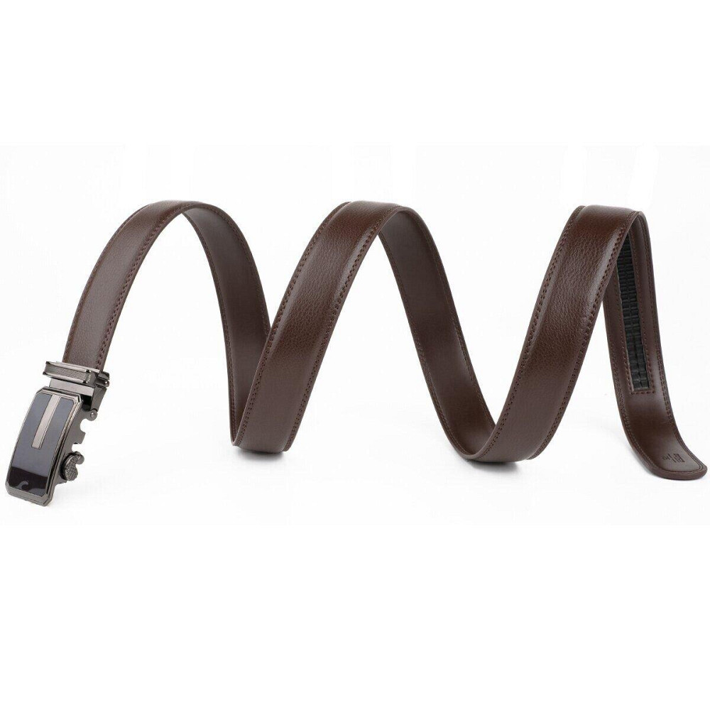 Ремень мужской тонкий c пряжкой автомат и коричневой заливкой (Vintage) Киев - изображение 6