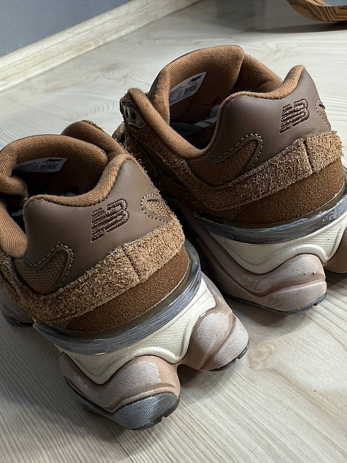 Кроссовки женские и мужские NB 9060-6 замша с сеткой потертые унисекс коричневые, 39, 24,5 см Киев - изображение 5