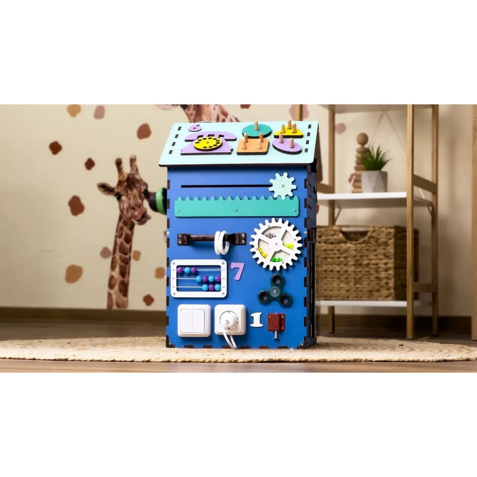 Розвиваюча іграшка Бізікуб "Будинок" TG200222 блакитний, 55х30х30 см Вінниця - фото 6