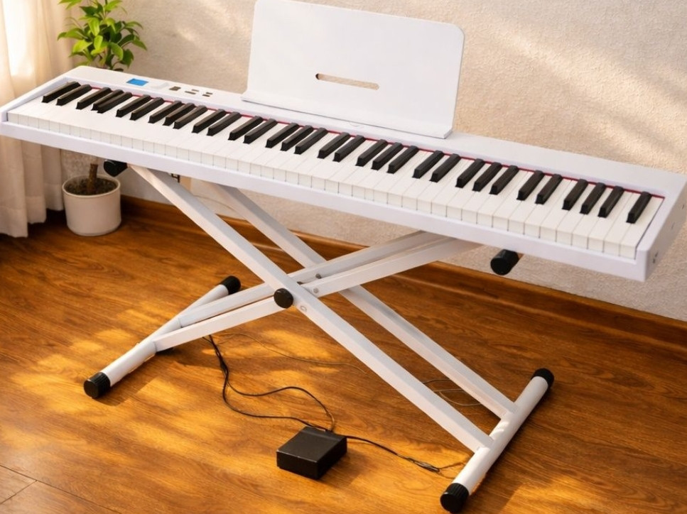 Белое цифровое пианино 88 клавиш + чехол, педаль, пюпитр | OLX доставка. Харьков - изображение 8
