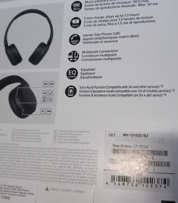 Наушники SONY WH CH 520.Нові Харків - фото 2