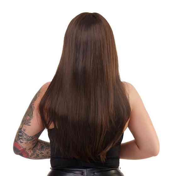 Перука хвиляста каскад з чубчиком Fetish Hair, коричневий, 60 см Sex Aura Київ