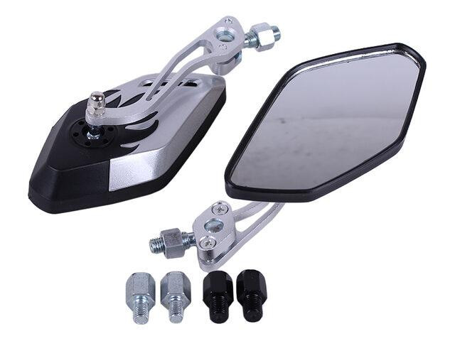 Дзеркала з перехідниками 2064 сірі з чорним (комплект) - АМ Мукачево - фото 1