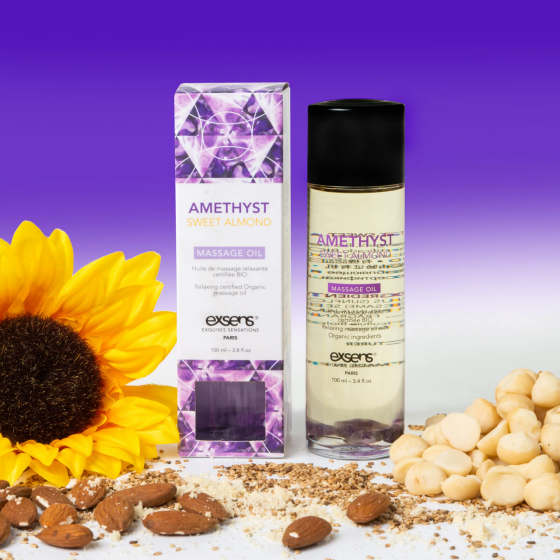 Массажное масло EXSENS Amethyst Sweet Almond (расслабляющее с аметистом) 100мл, натуральное Sex Aura Киев