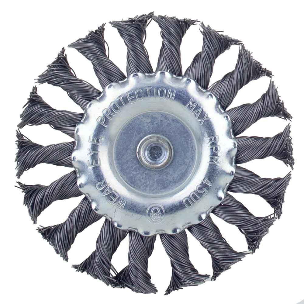 Щітка дротяна дископодібна Ø100мм хвостовик Ø6мм (стала кручена) SIGMA (9023101) Рівне - фото 3