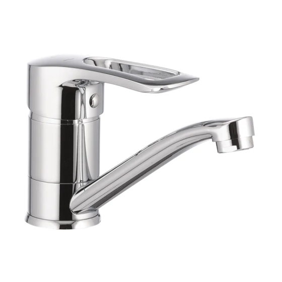 Смеситель для умывальника Cron Hansberg 555 с изливом 15 см (CR0039) Харьков