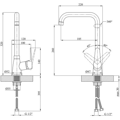Змішувач Kroner Elbe-C030 (CV012072) Вінниця - фото 9