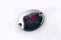 Накладка кришки зчеплення мопед Дельта, мотоцикл Альфа (овальна, пластик) Мукачево