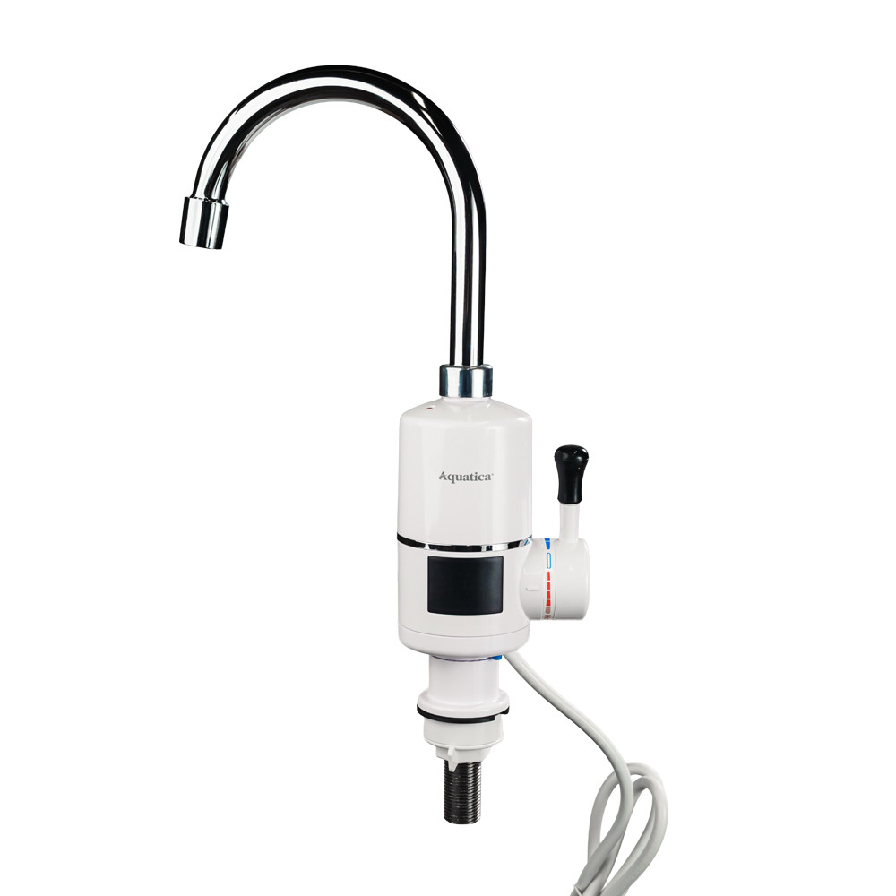 AQUATICA Кран-водонагреватель проточный s96 3.3кВт для кухни излив ухо на гайке с индикатором и Коломия - фото 6