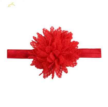 Повязка на голову детская с цветком 40-50 см красный Киев