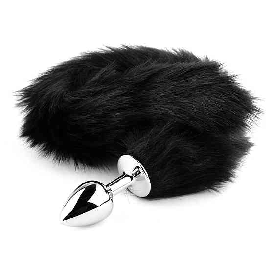 Анальна пробка Plug-Fox TAIL- Black XL Sex Aura Київ