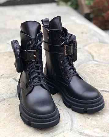 Черевики жіночі M.KRAFT чорні натуральна шкіра зимові висота 18см (4267) Коломыя