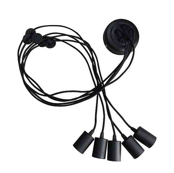 Подвесная люстра паук черная 5 ламп Е27 Spider NL 149-5 Одесса