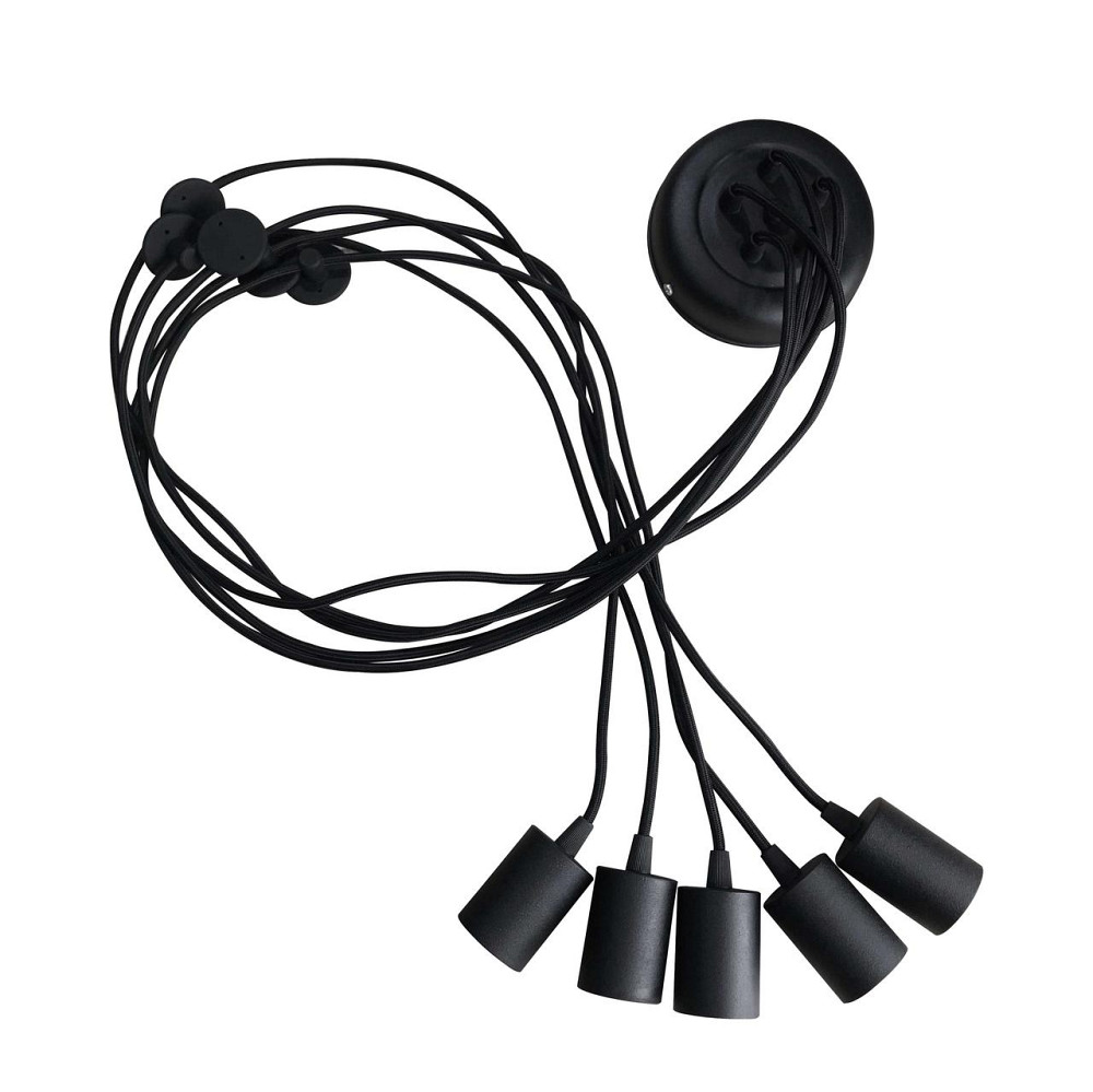 Подвесная люстра паук черная 5 ламп Е27 Spider NL 149-5 Одесса - изображение 2