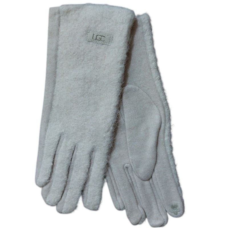 Рукавички сенсорні жіночі теплі one size бежевий Київ - фото 1