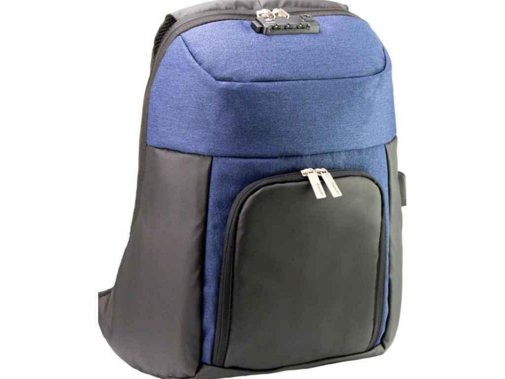 Рюкзак полиэстр синий 44*31*14см USB Anti-Theft арт.O96914-02 ТМ OPTIMA Киев - изображение 1