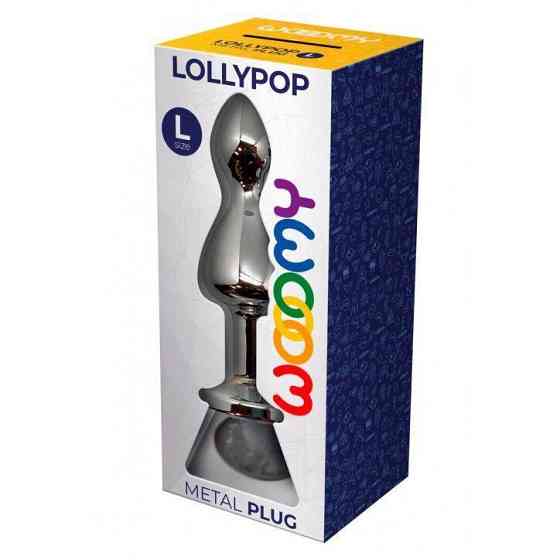 Металлическая анальная пробка Wooomy Lollypop Double Ball Metal Plug L диаметр 3,5 см, длина 10,5 см Sex Aura Киев