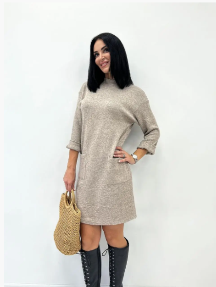 Платье теплое с ангоры 46-48 мокко Киев - изображение 1