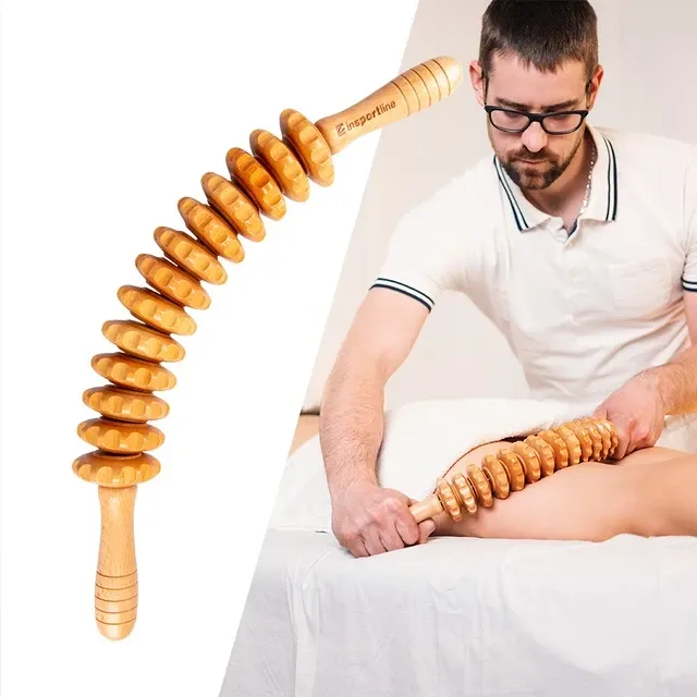 Полукруглый деревянный массажный ролик inSPORTline антицеллюлитный Marlee 500 Киев - изображение 4