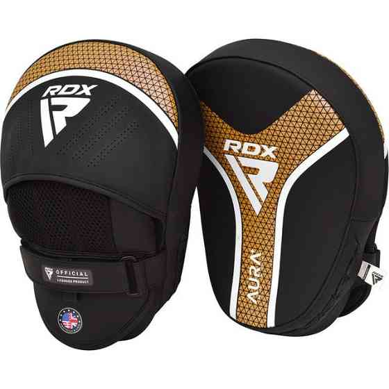 Лапи боксерські RDX FOCUS PAD AURA PLUS T-17 Black Golden Кам'янське