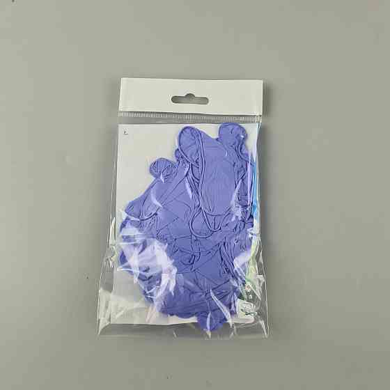 Перчатки 10шт Нитрил Фиолетовые L  Супер торба (1 пачка) Харьков