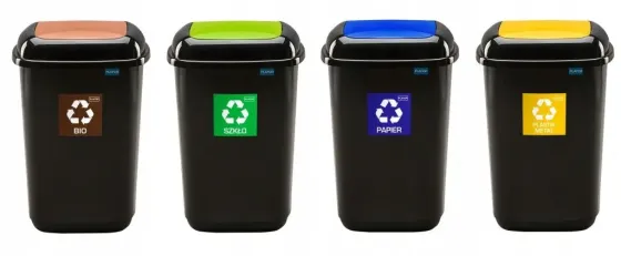 Урна для сортировки мусора с плавающей крышкой 45 л QUATRO BIN Винница