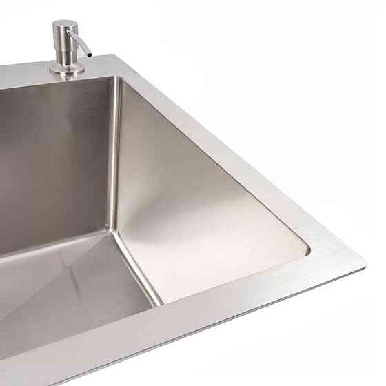 Кухонна мийка нержавійка 65*45 Valeso Handmade (сифон круглий, 3,0/0,8) Коломия