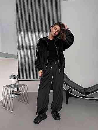 Женский стильный повседневный велюровый костюм двойка Одесса