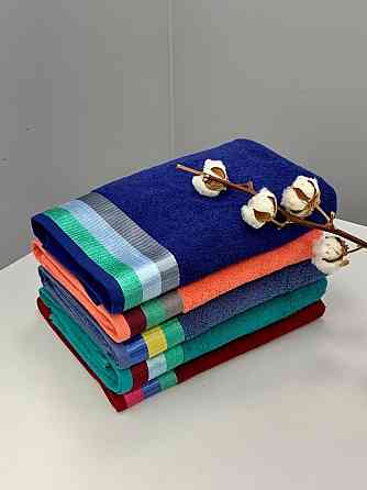 Махровое полотенце Ideal Textile 70*140 см с яркими полосками (56860802) Черновцы