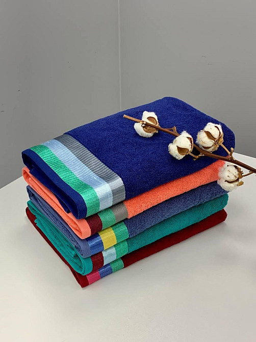 Махровое полотенце Ideal Textile 70*140 см с яркими полосками (56860802) Черновцы - изображение 4