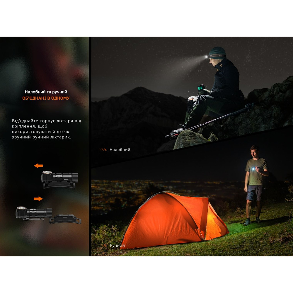 Ліхтар налобний з червоним світлом Fenix HM23 V2.0 300 лм Київ - фото 11