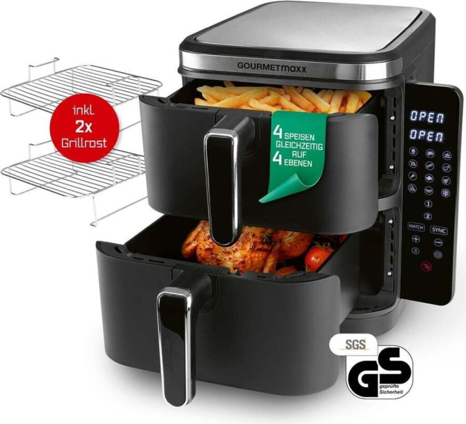 Подвійна аерофритюрниця GOURMETmaxx FryUp 15472 на 10 л / 2800 Вт Луцк - изображение 2