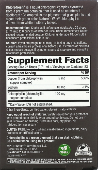 Жидкий хлорофилл Natures Way Chlorophyll Drops вкус мяты 59 мл Киев - изображение 3