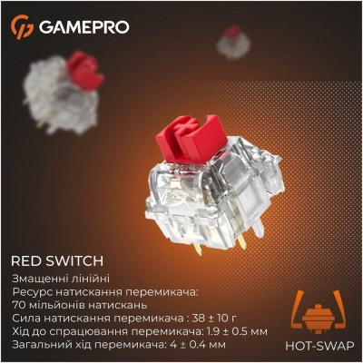 Клавиатура GamePro Genesis Silverlight MK116 USB UA Grey (MK116) Винница - изображение 4