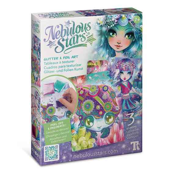 Набір для творчості Зоряні блискітки та фольга Nebulous Stars 11027, 3 шаблони для декорування Вінниця