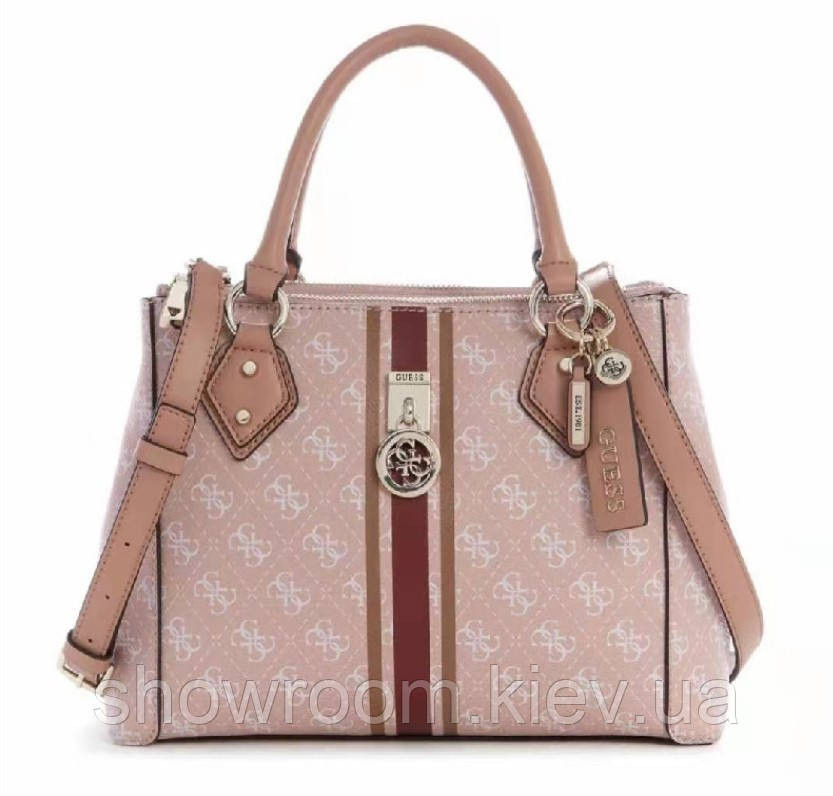 Женская удобная сумка Guess (7876) розовая Киев - изображение 1