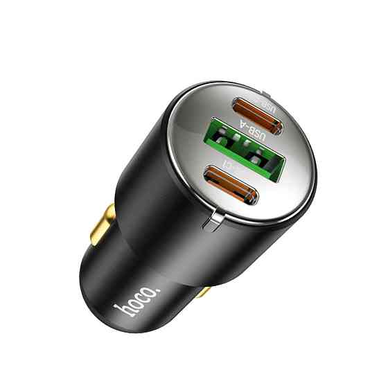 Автомобільний зарядний пристрій HOCO NZ6 PD45W 3-port(2C1A) car charger Black Киев