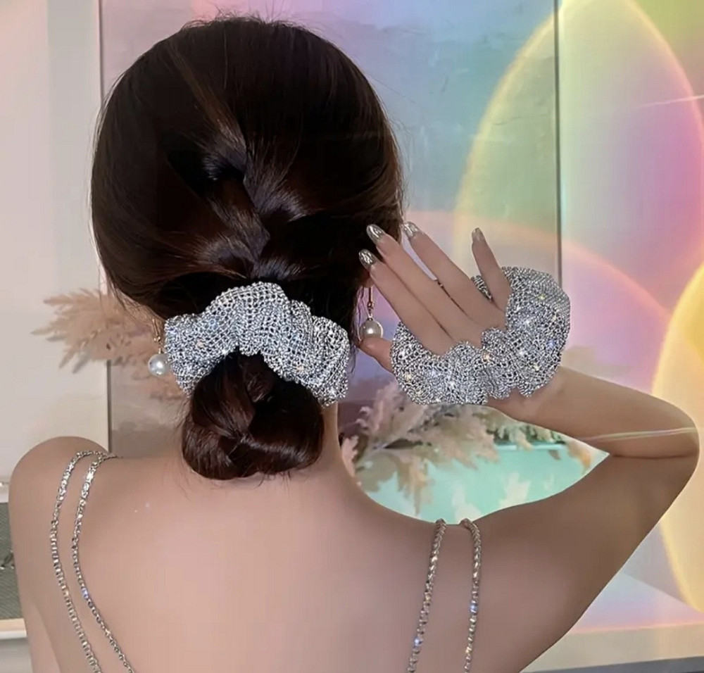 Гумка для волосся срібляста Смела - изображение 1