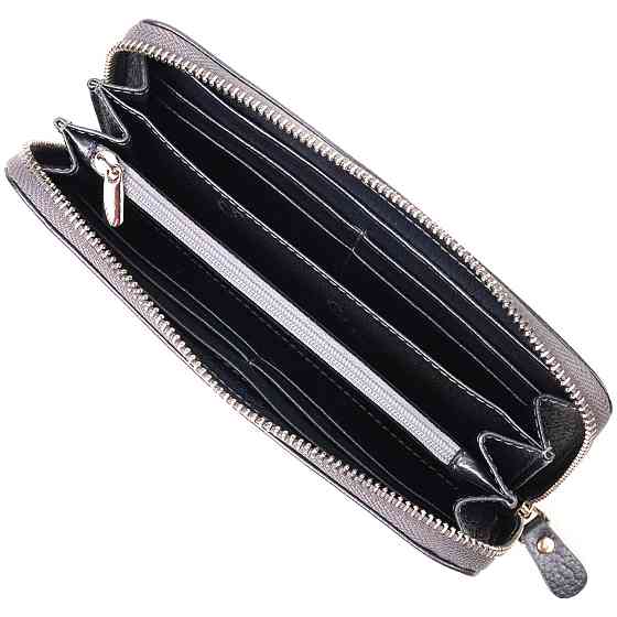 Замечательный кошелек с отливом для женщин из натуральной кожи флотар CANPELLINI 21622 Серый Киев