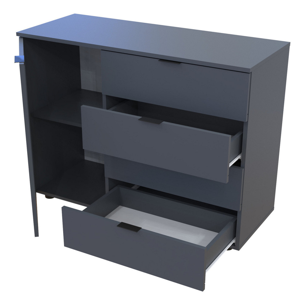 Комод в гостиную Doros Гелар GС1 100х40х81,2 см Графит (DRS-011288) Днепр - изображение 3