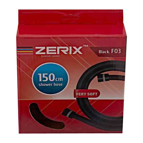 Шланг для душу Zerix Black.F03 150 см силіконовий (колір чорний) (ZX5566) ( 27001 ) Харків