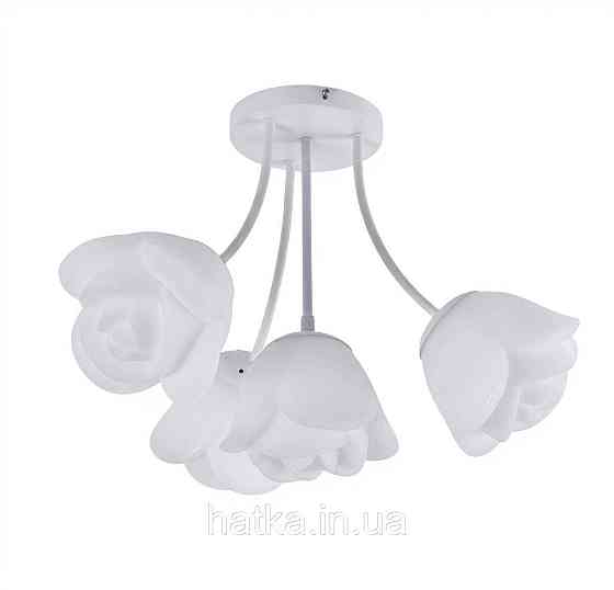 Люстра стельова на 4 плафони VALESO XL25040-3+1 для вітальні та спальні Білий Київ