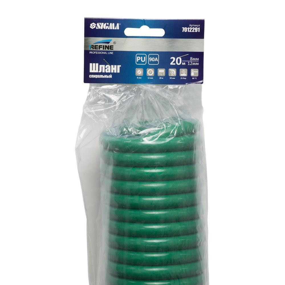Шланг спіральний поліуретановий (PU) 20 м 8 × 12 мм REFINE (7012291) Київ - фото 4