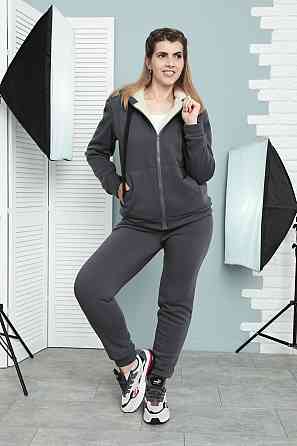 Зимовий спортивний костюм на хутрі "Nord" оптом | Батал Графіт, 50-52 Київ