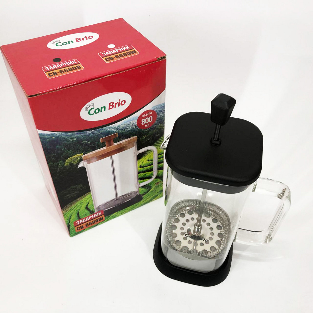Заварний скляний чайник Con Brio CB-6680В 800 мл, Чайник заварник, Оригінальний заварник для чаю QG-92 Львів - фото 11