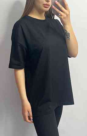 Футболка базовая оверсайз Черный 3XL/4XL Харьков
