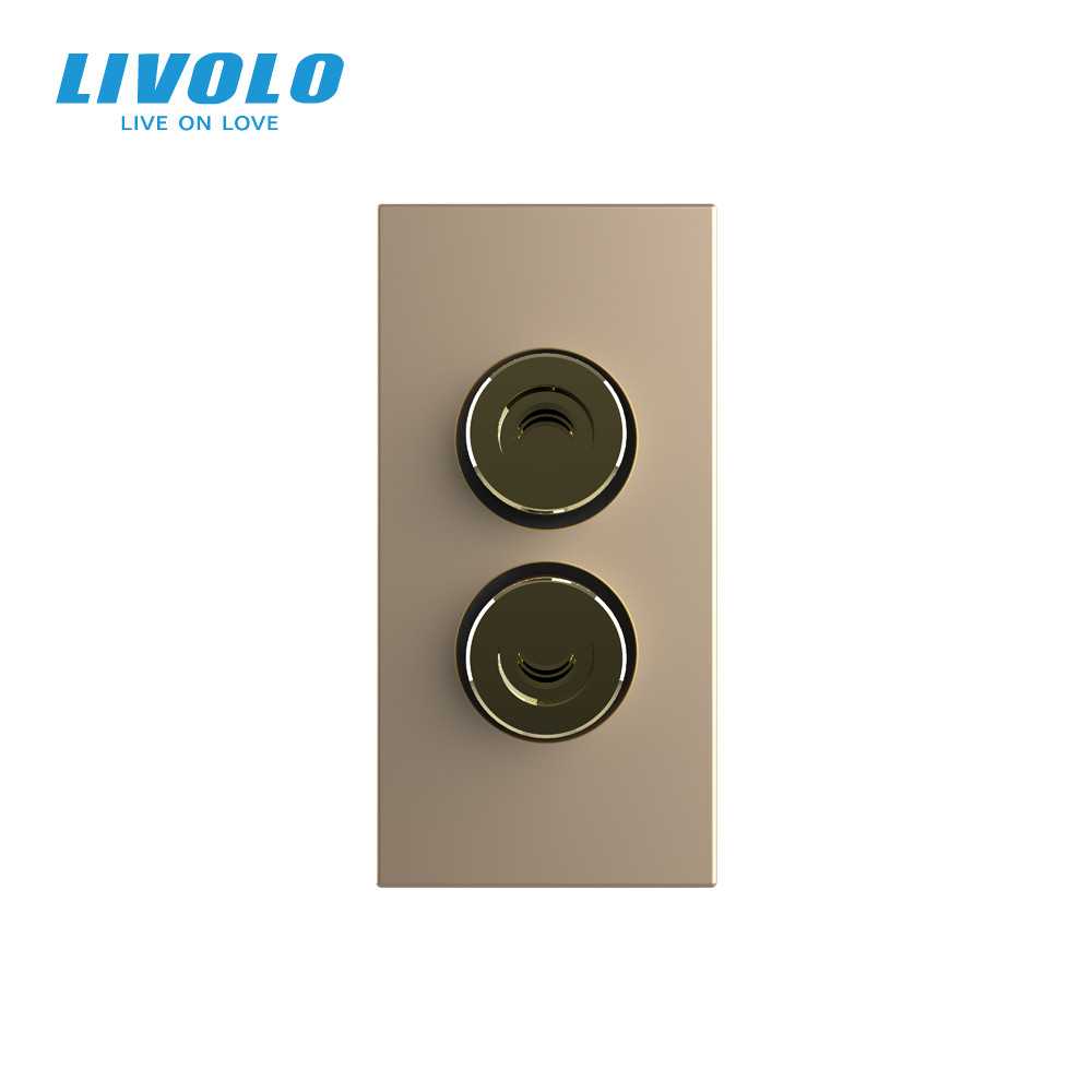 Аудіо розетка LIVOLO Banana Plug, золота, для колонок / підсилювача, модуль 0.5 поста (VL-FCSD-1AP) Коломия - фото 8