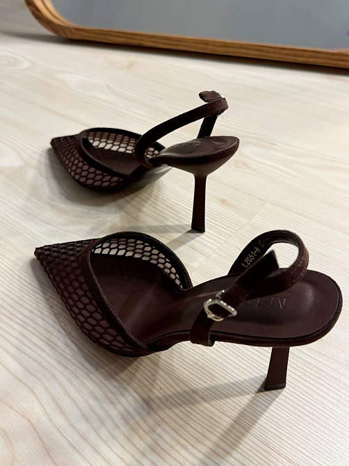 Туфли женские Meideli 2051-8 слинбеки сетка на шпильке коричневые, 36, 23,5 см Киев - изображение 12