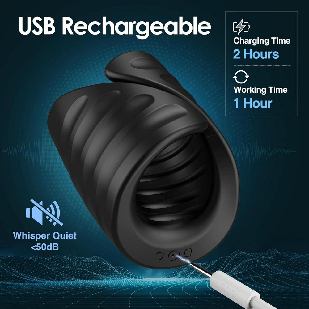 Электрический мастурбатор Male Glans Trainer с программным управлением с 9 режимами вибрации Днепр - изображение 8